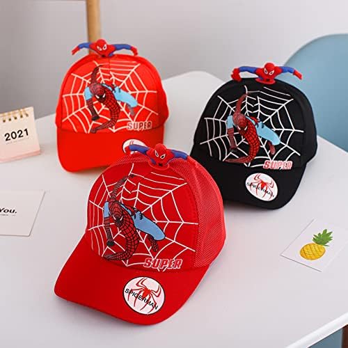 NA Spider Man Children's Baseball Caps ZHUYUN-Mickey Minnies Kids Cartoon Peaked Cap One Size Baseball Cap for Summer Baseball Caps Summer Sun Hats with Velcro Fastening(red and Black