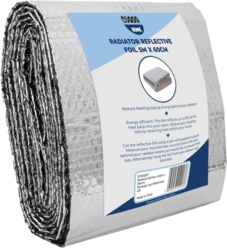 Radiator Foil Insulation Roll 10m X 40cm - 1 Pack Radiator Reflector