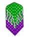 25 Sets #3077 AmeriThon Green/Purple Embossed Dart Flights