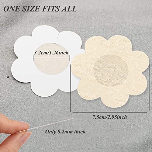 Kivetai 30 Pieces Nipple Covers For Women, Disposable Nipple Cover, Self-Adhesive Nipple Stickers Petal-Shaped Breast Pasties Nipple Pasties For Backless Dresses Black #TOP4