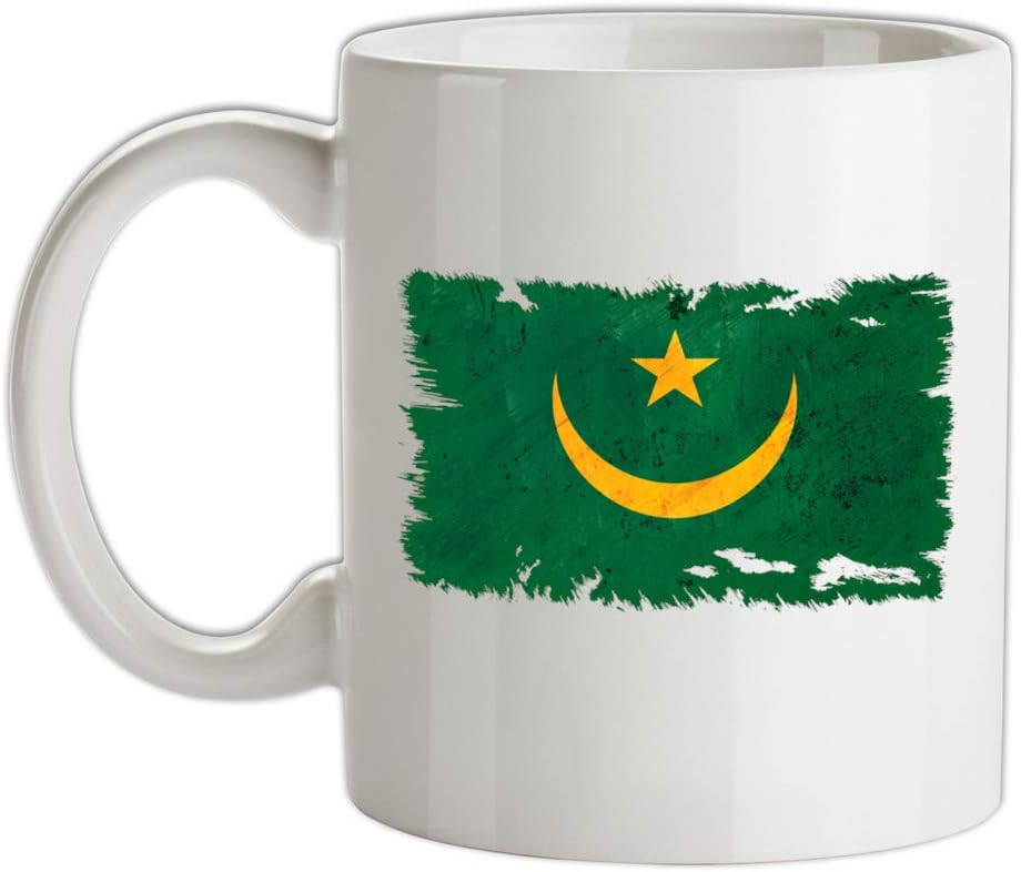 Mauritania Grunge Style Flag - 10oz - Ceramic Mug for Coffee/Tea