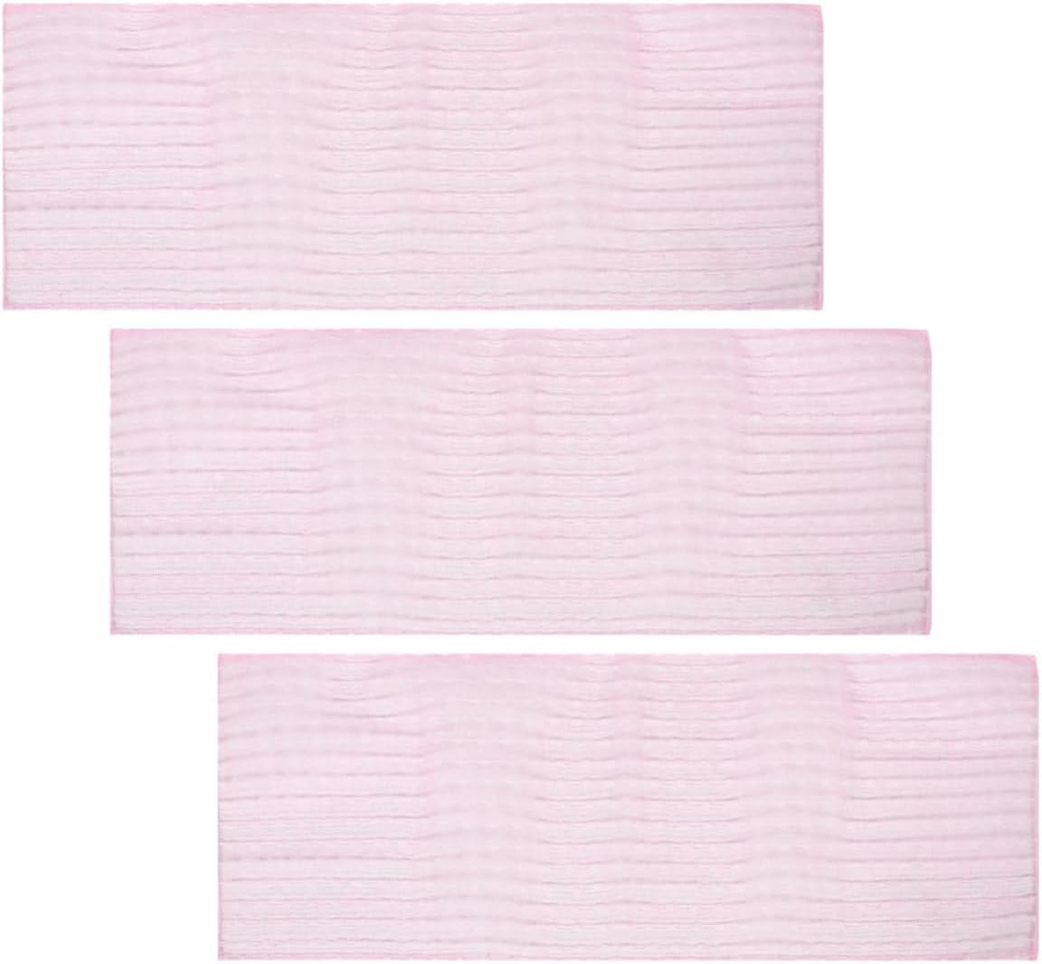 Toyvian 3pcs Long Nylon Exfoliating Washcloth Set for Body Scrubbing Soft and Sturdy Bath Scrubber Towels Multifunctional Use Comfortable Shower Back Wash Cloths