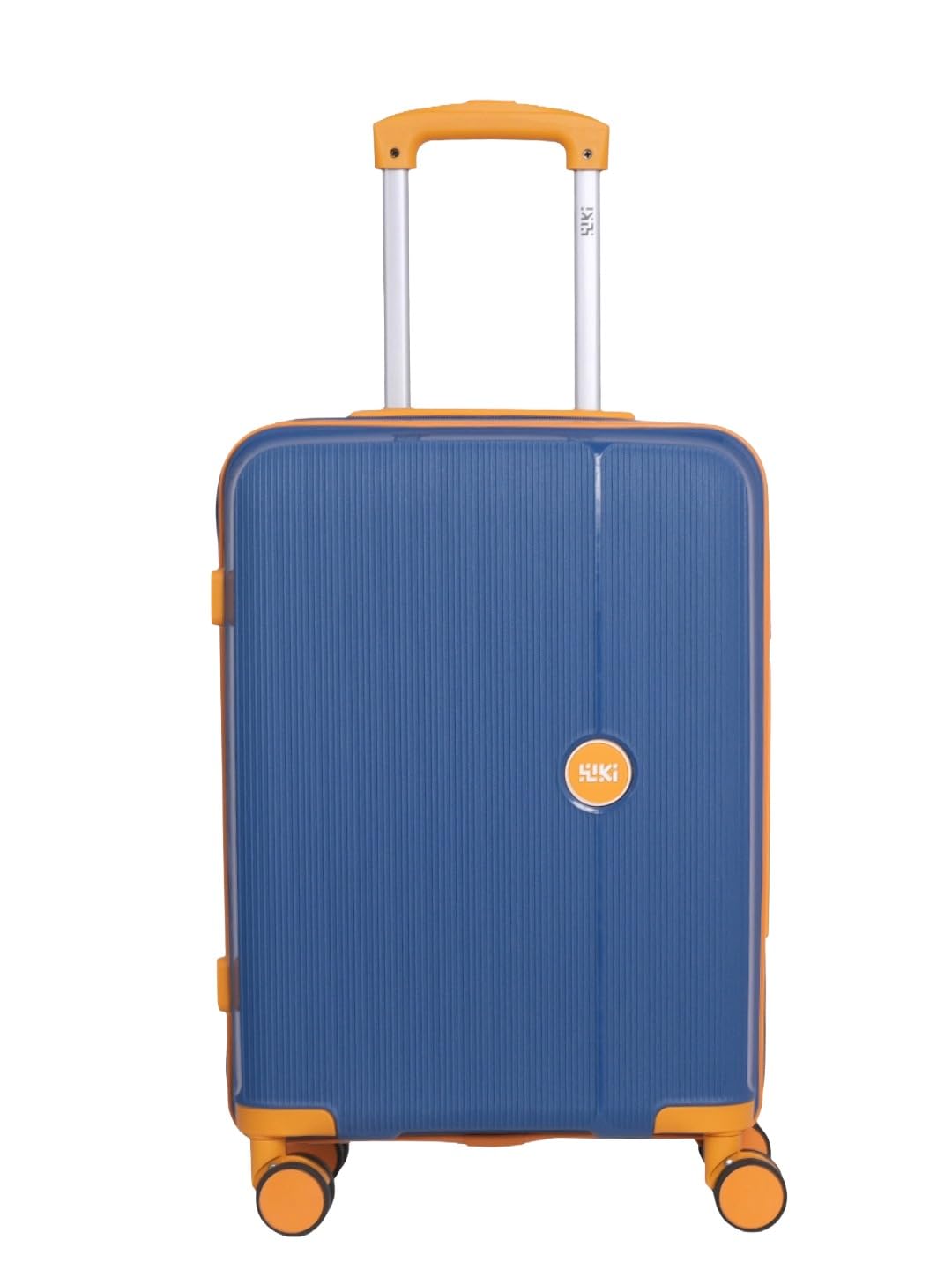 Zine 8 Wheel Hardside Polycarbonate Trolley by Wildcraft,Large,Navy_Yllw