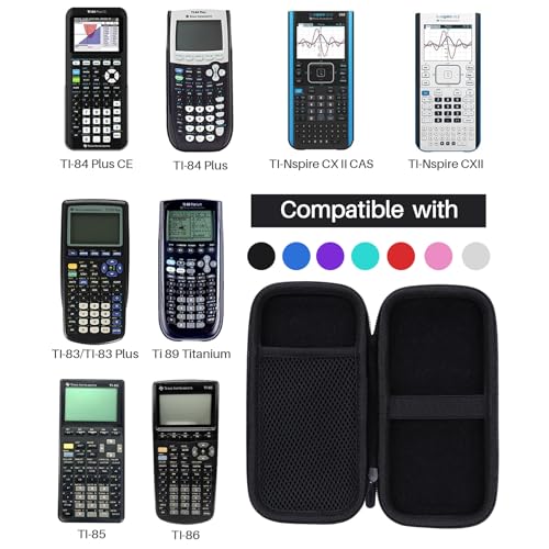 Lebakort Hard Case Compatible with Texas Instruments TI-84 Plus CE/TI-84 Plus/TI-Nspire CX II CAS/TI-Nspire CX II/TI-83 Plus/TI-89 Titanium/TI-85 / TI-86 Color Graphing Calculator (Blue Case) - Thumbnail 3