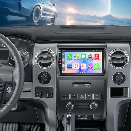4+64 Android 13 Car Radio for Ford F150 2009-2014, 9 Inch IPS Touch Screen Car Stereo with Wireless Carplay/Android Auto,GPS, WiFi, Bluetooth, Support OBD2/DVR/DPS092