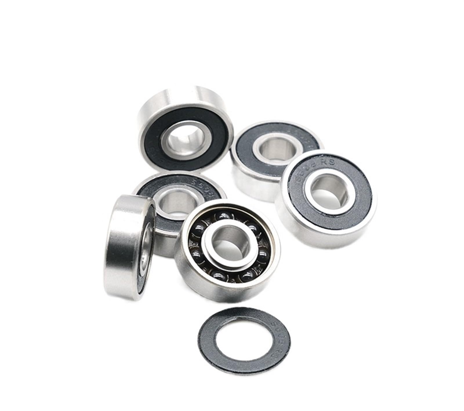 KWQNPHTRN Bimetal Seal Shield Micro deep Groove Bearing 2pcs S608 2RS CB 8x22x7mm ABEC-7 Stainless Steel Ceramic Balls Bearing