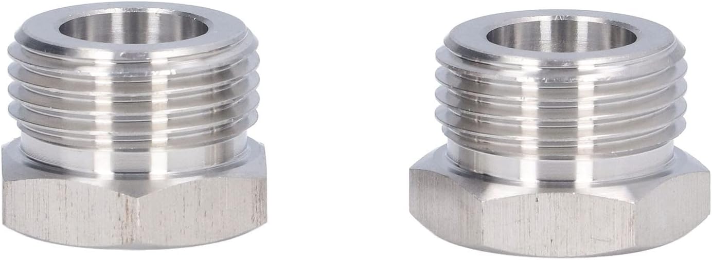 2pcs Beer Barrel Adapter,Stainless Steel Beer Faucet Adapter,Ball Lock Keg Fittings, Distributor Connector Male Thread G5/8 Female Thread 1/4mfl Keg To Homebrew