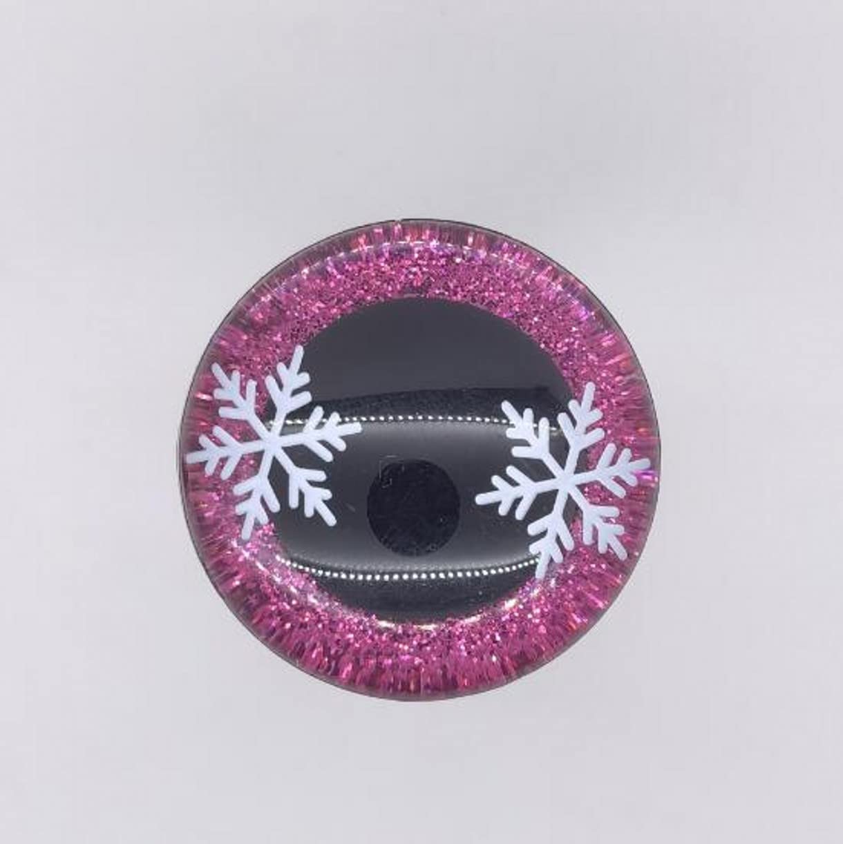 YJIUYUANQ 16mm Plastic Glitter Snow Safety Eyes Plastic Eyes Amigurumi Eyes Craft Eyes Crochet Craft Eyes for DIY, Rose,100 Pack