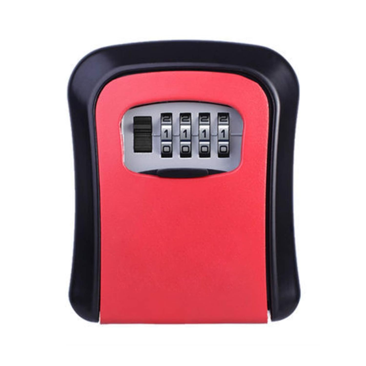 kunya Key Storage Lock Box Wall Mounted with Dustproof Cover 4-Digit Combination Password Outdoor KeyBox Resettable Code Key Holder Hider