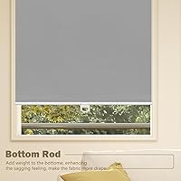 Vista 6 de SEEYE Persianas enrollables opacas sin cordón, para ventana, impermeable, con aislamiento térmico, protección UV, para el hogar, cocina, baño