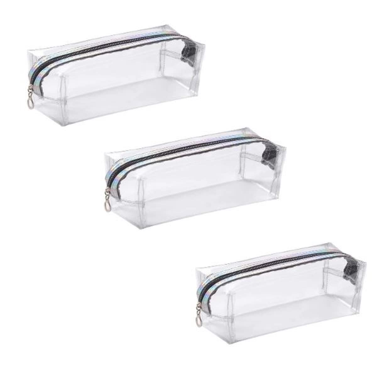 Polyester Ddss Multipurpose Single Zipper Pouche For School/College Students Size: L.21Cm X 4Cm X 4Cm Item Code: Y-2- Color Clear Transparent - 3 Pcs. In 1 Pack (B0BR5WCZQP) Amazon Price History, Amazon Price Tracker