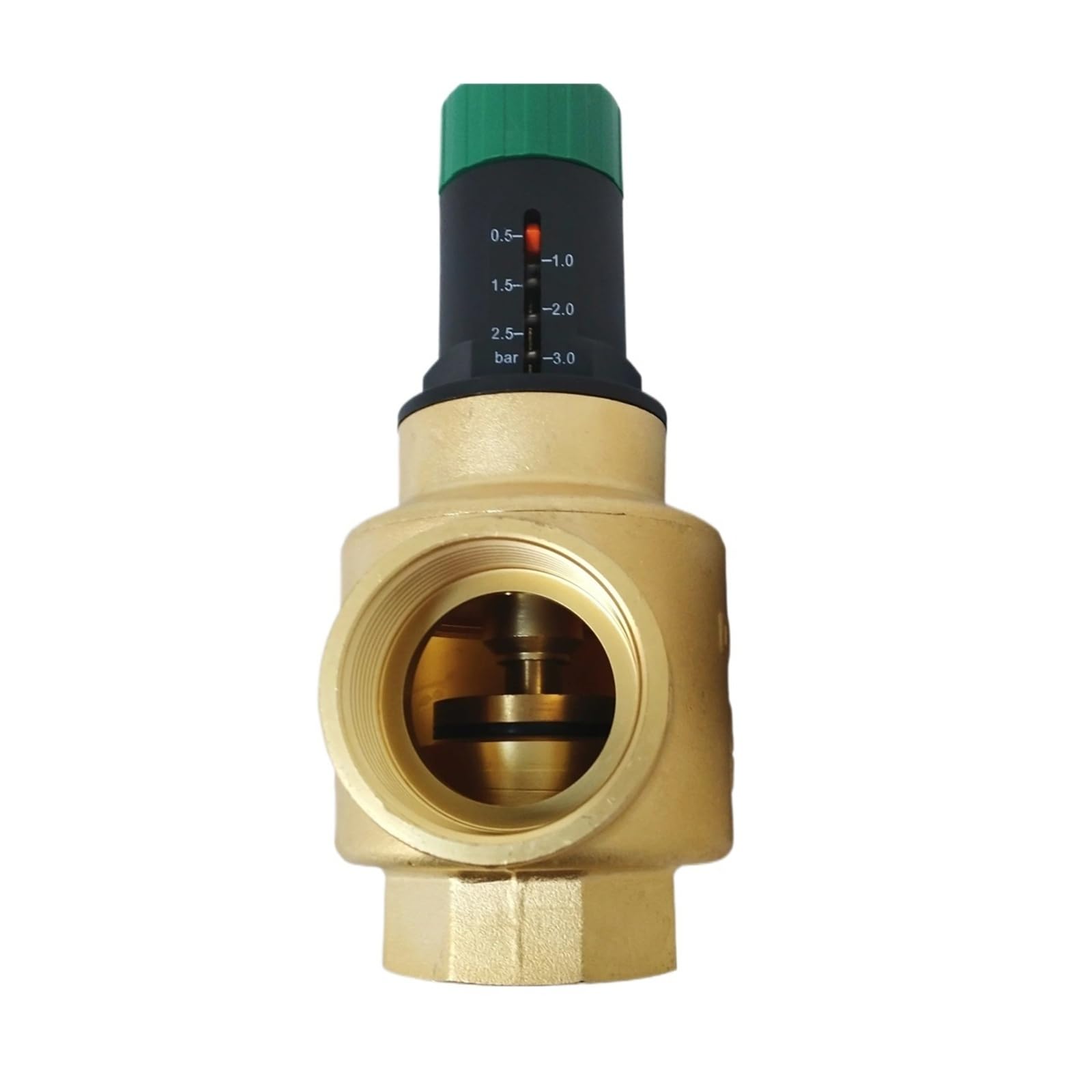 Gegnwvek One Color Brass Visual Adjustable Self-Operated Differential Pressure Bypass Valve 0.5-3 Bar/0.2-1 Bar(Dn25(0.5-3Bar))