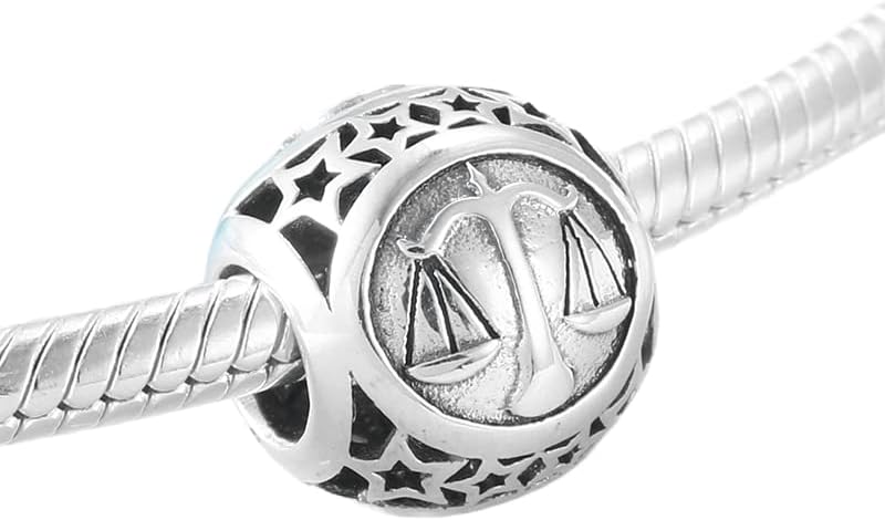 Zodiac Libra Horoscope Zodiac Sign Charm 925 Silver - Les Folies ...