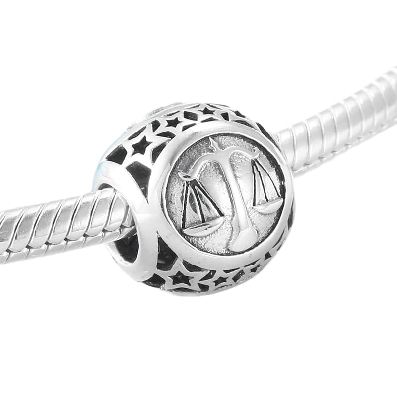 Charm dello Zodiaco Bilancia oroscopo segno zodiacale in argento 925 - Les Folies per Pandora