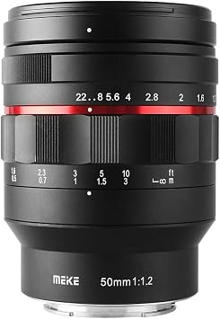 MEKE 50mm F1.2 Large Aperture Full Frame Manual Focus Lens for Sony E Mount Cameras
