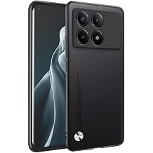 Phone Case Protective Cover Designed for Poco X6 Pro 5G 6.67", Imitation Leather Style - Black