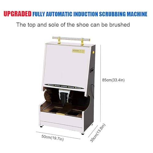 Stainless Steel Automatic Induction Shoe Polisher Machine，Electric Shoe Cleaner With Double Combination Brush For Hotel Lobby Commercial Bank Office (Color : Stainless Steel - Upgrade, Size : Large #TOP1
