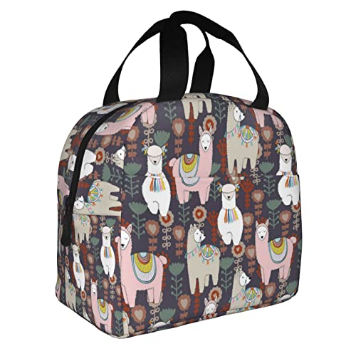 Giwawa Cute Alpaca Lunch Bag Animal Llama Portable Insulated Lunch Box Reusable Cooler Tote Bag For Boys Girls School Picnic Office #TOP1