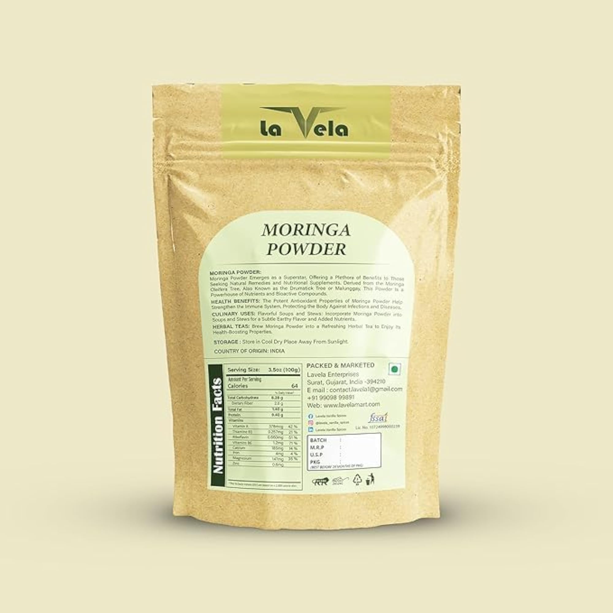 Organic Moringa Powder 100% Pure Rumstick Leaf Powder