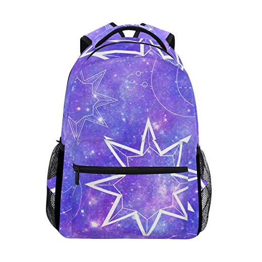 ColourLife Mochila escolar Luna Galaxy, bolsa para notebook para homens, mulheres, crianças, meninos e meninas