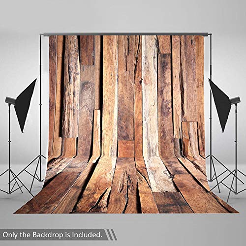 KKmoon C759 0.9 * 1.5m/1.5 * 2.1m Fotografia Fundo Pano de fundo Clássico Moda Piso de madeira para