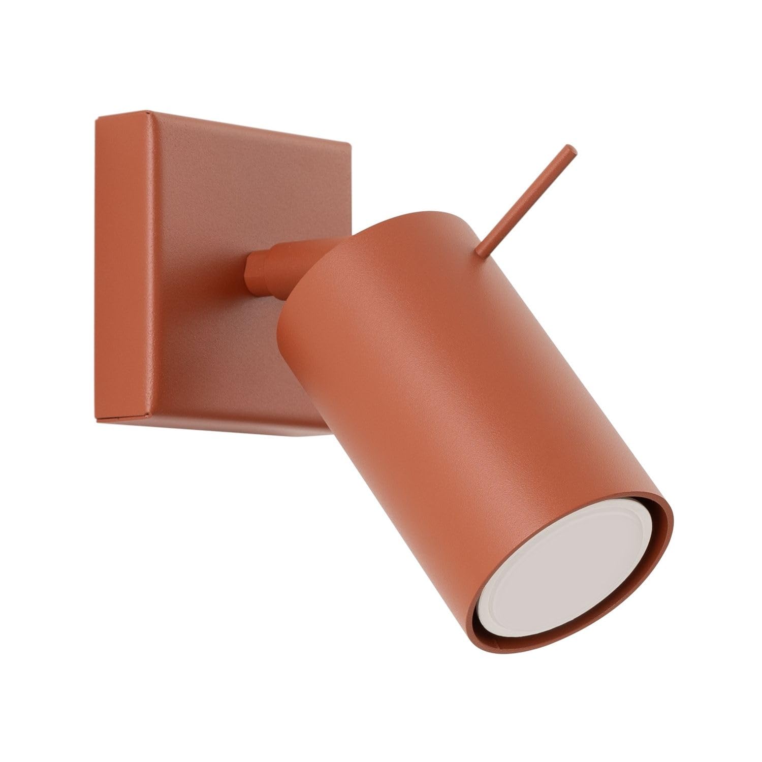 Licht-Erlebnisse Wandspot GU10 verstellbar Ockerrot Stahl B:8 cm Modern flexibel akzentuiert Büro Arbeitszimmer Schlafzimmer Leselampe Wandstrahler Wohnzimmer