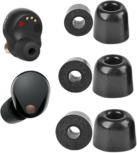 A-Focus Almohadillas de espuma viscoelástica para WF-1000XM5 WF-1000XM4 de repuesto, ajuste cómodo, funda para auriculares compatible con WF-1000XM4