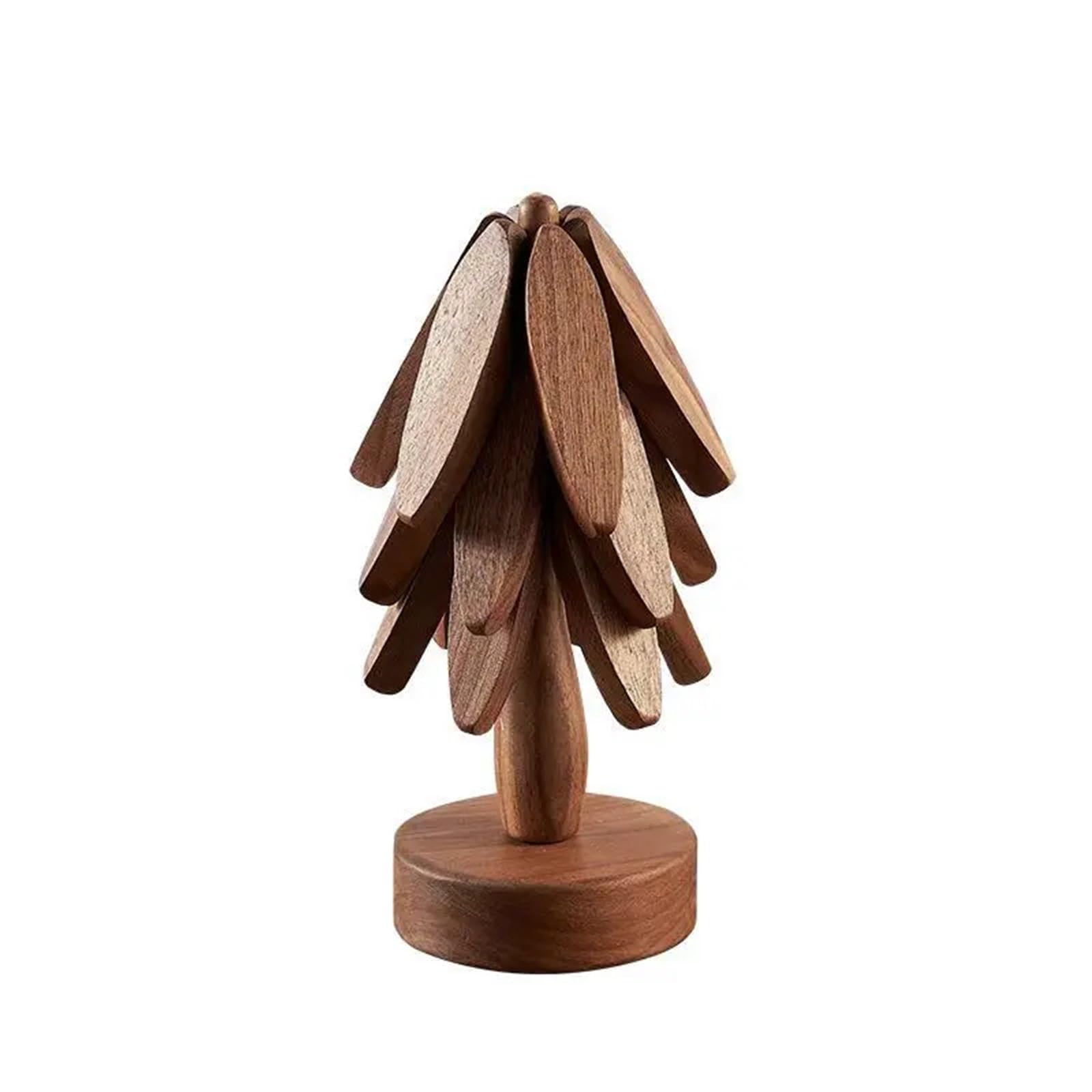 Walnut Tree Design Anti Scald Wooden Trivets Decorative Heat Resistant Stand Table Mat Coaster Insulation Pad Bowl For Table