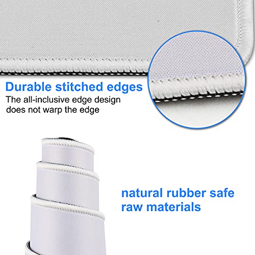 Image of Large Gaming Mouse Pad with Stitched Edges,[27.5x11.8In] Extended Mouse Pad with Non-Slip Natural Rubber Base for Gamer /Desktop /Office /Home (70x30 Greyus)