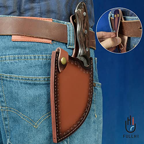 9/11Pcs Serbian Chefs Knife Set - Hand Forged Boning Knife, High Carbon Steel Chef's Knife, Full Tang Bone Cleaver With Sheath, Serbian Cleaver For Outdoor Camping, Bbq, Kitchen (9) #TOP6