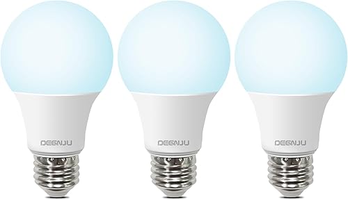 Bombillas LED A19 de luz diurna 5000K, bombillas LED equivalentes a 60 W, 800 LM, 15000 horas, base estándar E26, no regulable, bombillas LED