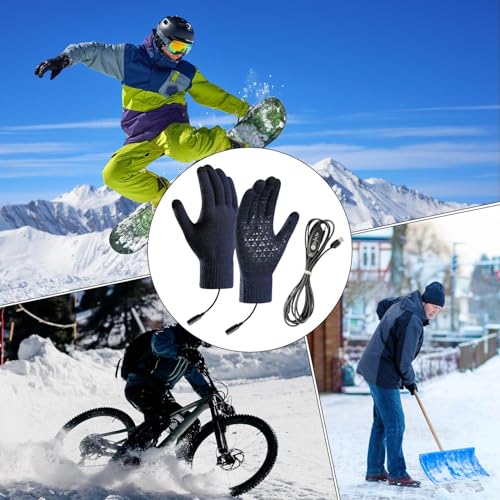Gants chauffants électriques tactiles et imperméables de ski