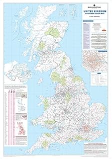 Map Marketing UK Postcode Areas Laminated Map BIPA