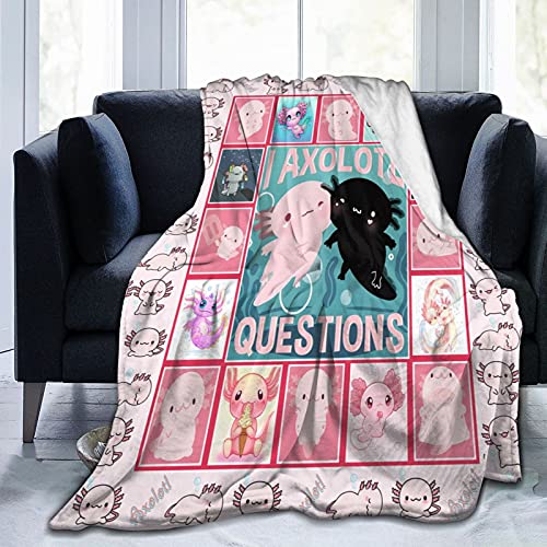 Funny I Axolotl Questions Soft Blankets Flannel Bed Throws Lightweight Blanket All Seasons Suitable For Women Men Kids #TOP5