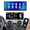12,3-Zoll-Touchscreen-Autoradio für Audi A1 (Baujahre 2012–2018) mit Unterstützung für drahtloses CarPlay, Android Auto, MirrorLink, Siri, Bluetooth und GPS 12,3-Zoll-Touchscreen-Autoradio für Audi A1 (Baujahre 2012–2018) mit Unterstützung für drahtloses CarPlay, Android Auto, MirrorLink, Siri, Bluetooth und GPS