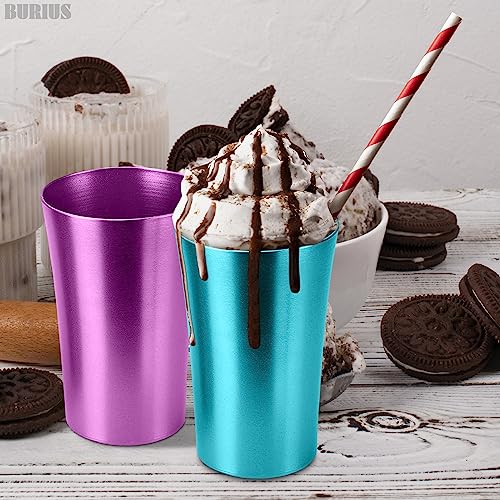 Conjunto de 6 copos de copo de alumínio retrô com 6 copos coloridos, Multicor, Set of 6, 1