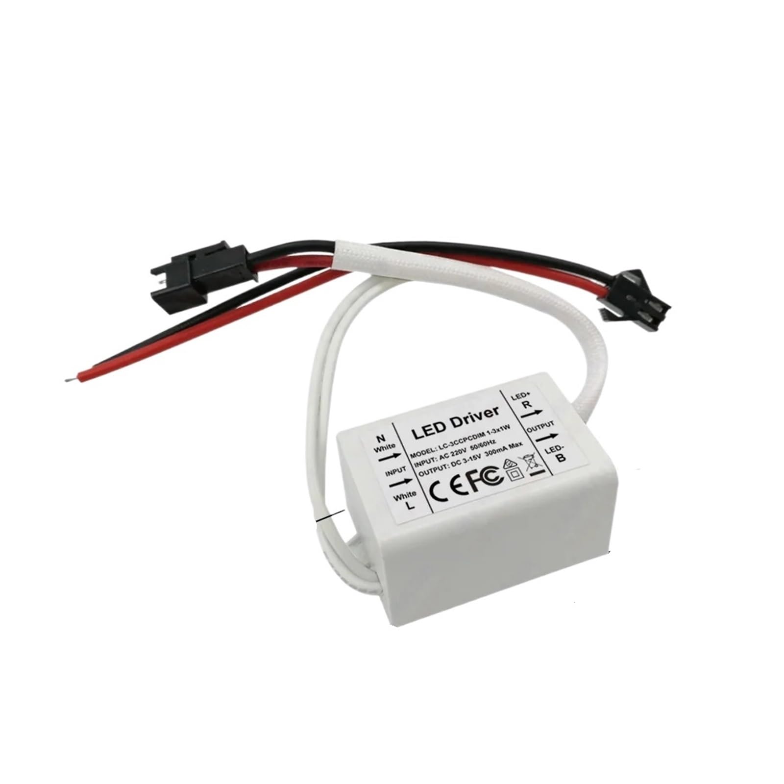 Pilote de LED variable 300mA transformateur d'éclairage 15-60V AC