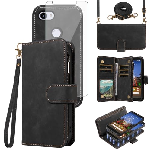 Coque Google Pixel 3a cordon bandoulière pour femme idéale pour les sorties et trajets