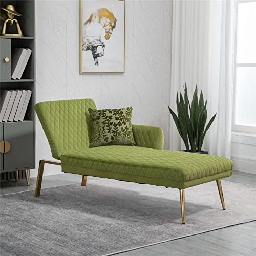 Frithjill Left Arm Chaise Lounge With Metal Legs, Modern Indoor Upholstered Sofa Recliner With Pillow #TOP10