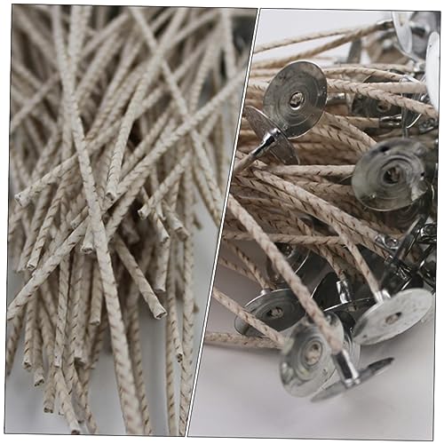 Pabilos de algodón para vela con base metálica 15 cm 200 pcs miniatura 5