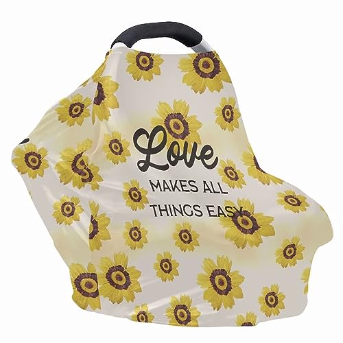 Image of Multi-Purpose Baby Car Seat Cover Stroller Canopy Covers Stretchy Soft Breastfeeding Shawl for Babies Car Seat Canopy Cover Modern Size