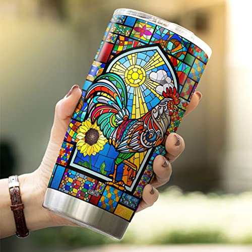 Cubicer Chicken 20Oz Stainless Steel Travel Mug Animal Lovers Coffee Double Walled Insulated Tumblers Birthday Gifts For Women Girls Kids Mug Hot Cold Drinking Tea Cup Accessories #TOP4