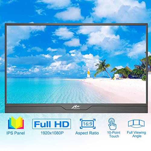 Tragbarer Monitor Touchscreen,Kenowa 15.6 zoll HDR Portable monitor IPS Bildschirm FHD 1080p Externer Monitor mit HDMI USB Typ-C für Raspberry pi/Computer/Laptop/Mac/PS3/PS4/Xbox/Switch – Bild 3