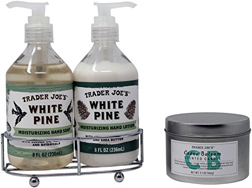Trader Joes White Pine Hand Soap,Lotion Duo and Balsam Candle