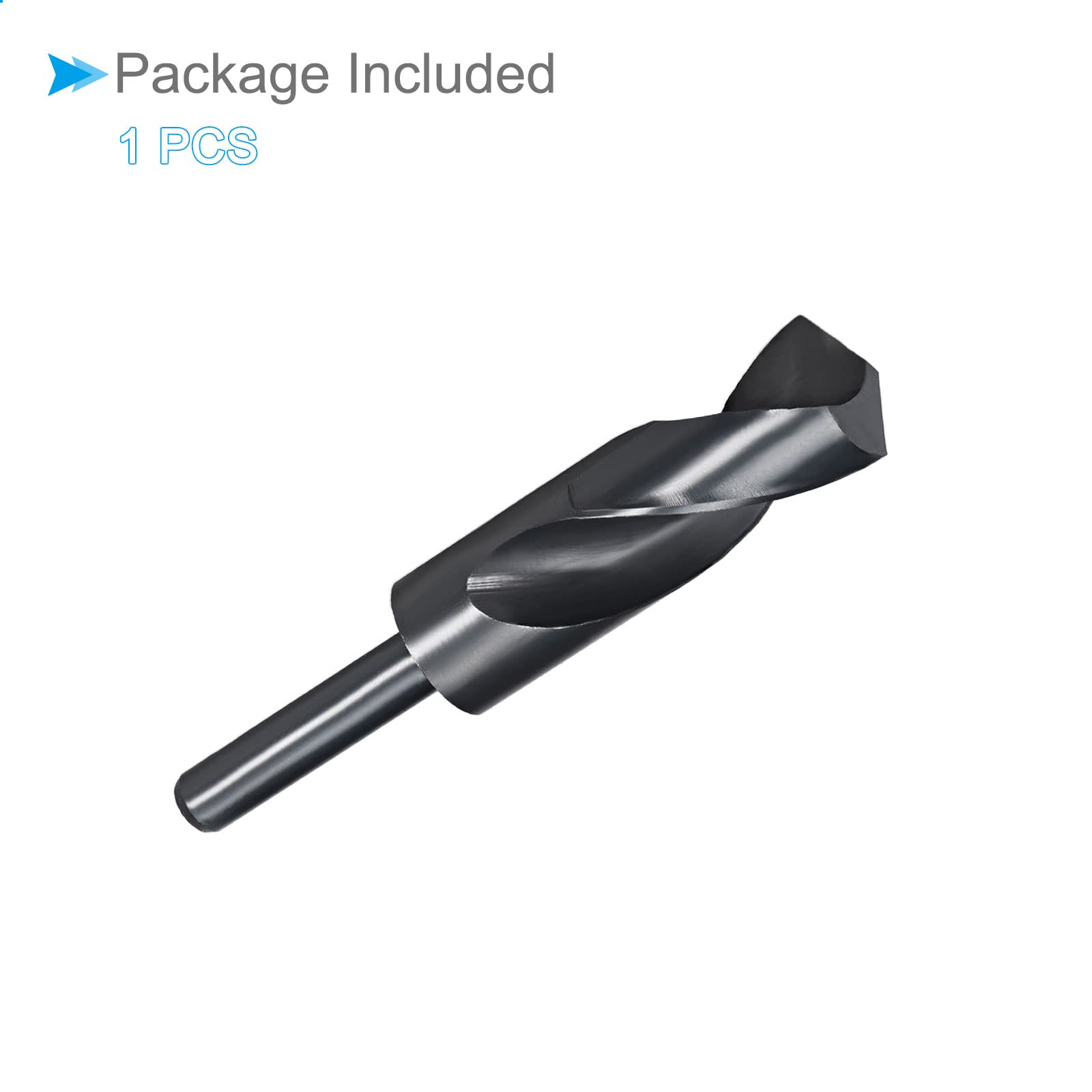 Réduit Tige Foret Mèche, 28mm Coupe Bord 1/2" Tige, Nitrure Revêtement Haute Vitesse Acier 6542 Torsion Perceuse Mèches - (Applications: pour Inox Acier Métal Bois)