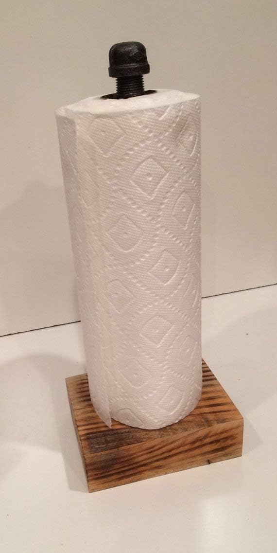 Barnwood Industrial Rustic Urban Pipe Paper Towel Holder