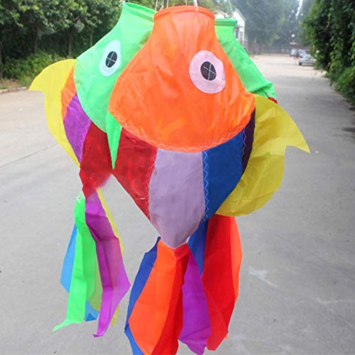 Shuohu Cute Carp Fish Kite for Kids Adults,Windsock Direction Flag Outdoor Flying Game Accessory - Random Color
