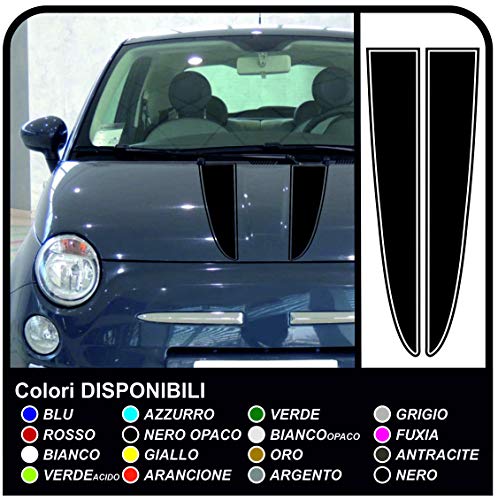 Autocollants KIT bandes capot tuning noir GRAFIC stickers voiture