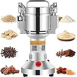 Moongiantgo Getreidemühlen Elektrisch 500g Elektrische Mühle, Rostfreier Stahl & Kommerzieller Motor mit 2500W 36000 U/min, für Kräuter/Gewürze/Nüsse/Getreide, mit Überlastschutz & Open-Cover-Stop