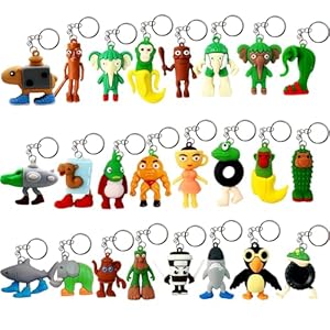 24 piezas Brainrot Toys Italian Memes Llavero Tung Tung Tung Sahur Llavero Tralalero Tralala Juguetes Figurilla Regalo para Halloween, Navidad, Cumpleaños